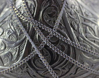 Maillon de chaîne blanc de 1,5 mm, chaînes en laiton, chaîne lâche, chaîne en or, - Minuscules chaînes en métal - Chaîne soudée - Collier Découvertes