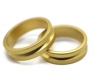 24K Matt Gold Plated Wedding Ring | Ring band | Gold Rings | Minimalist rings | Ring Base Width 5 mm  | Ring Settings