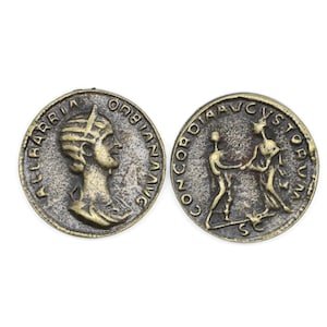 Roman Imperial Coins of Orbiana Antique Bronze coin, 28mm Roman Empire artifact, Ancient Greek Rome art coins, Historical Replica coins, HST