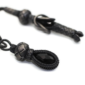 925 Silver Tassel for Tasbeeh, Prayer Beads, Black Tassels, Making tasbeeh, Misbaha, Tasbih tassel, Tasbeeh tassel, islamic Rosaries, TS25 image 3