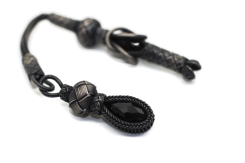925 Silver Tassel for Tasbeeh, Prayer Beads, Black Tassels, Making tasbeeh, Misbaha, Tasbih tassel, Tasbeeh tassel, islamic Rosaries, TS25 image 3