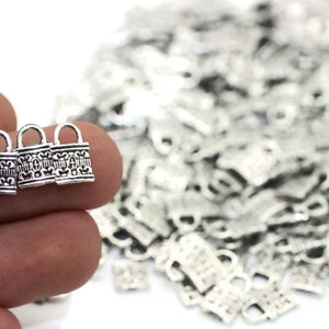 Antique Silver Padlock Charms, Padlock Bracelet and Necklace Findings, 7x11 mm Padlock Charms, Padlock Pendant, padlock charms, KYS