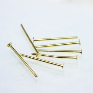 Gold Tone Head Pin - 0.85 mm x 15/20/25/30/35/40/50/60 mm Head Pins - 100/200/300 Pcs Head Pin - GNC 107