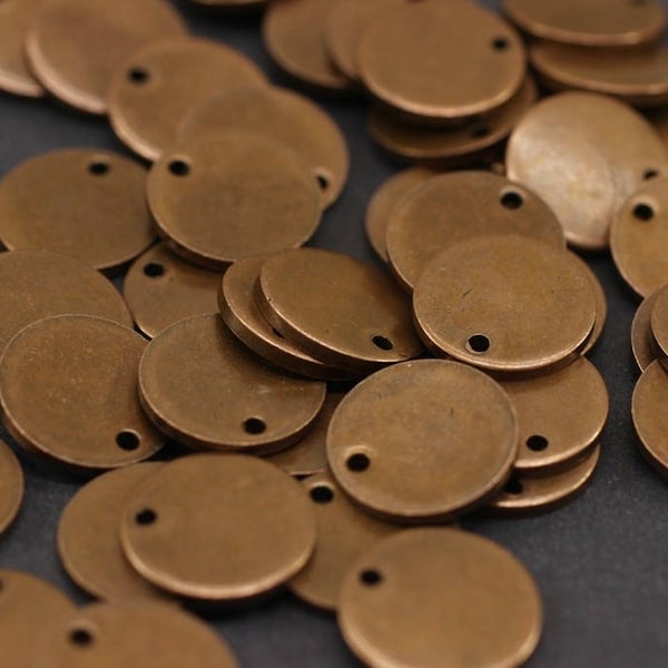 1.4x20mm Antique Copper Disc, Solid Brass Disc, Round Stamping Discs, Stamping Blanks, 20 mm disc, Thick Spacer, 20mm Tags, ACDT