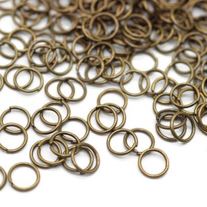 7mm jump rings (22 Gau) Antique Bronze Jump Rings, Open jump rings, jewelry making, brass jump rings, bronze jumprings, 7mm jumprings, JMPP