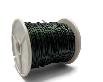 731 Fuß dunkel grüner Kupferdraht, Massives Kupfer, Dead Soft Artisan Wire Wrap 20 Gauge (0,8 mm), Unbeschichteter Kupferdraht, Spule WRRI