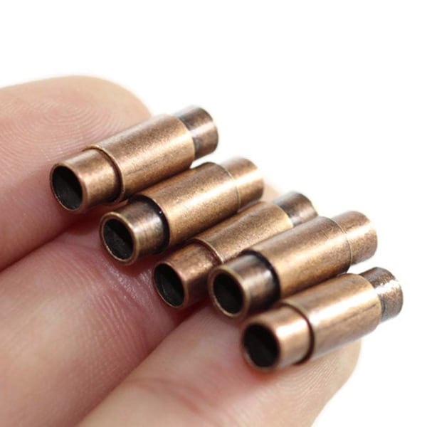 Antique Copper Magnetic Clasps, Bullet Design Magnetic Clasps, 5.5 mm inner brass magnet clasps for leather and cords