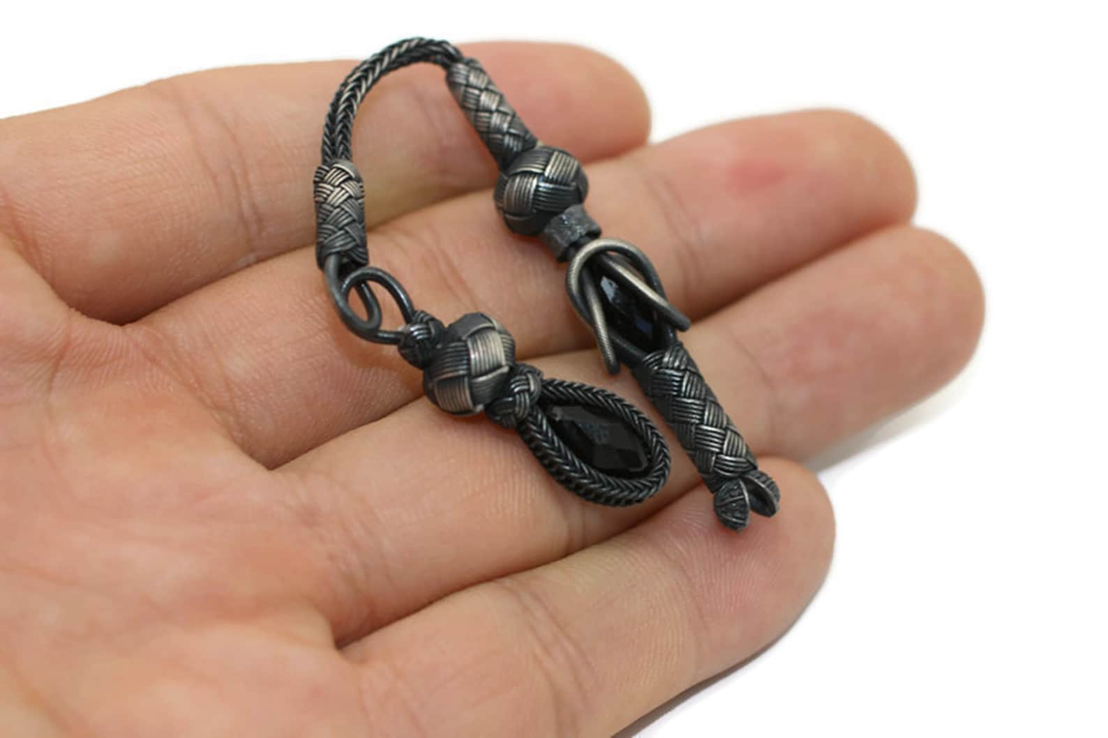 925 Silver Tassel for Tasbeeh Prayer Beads Black Tassels Etsy