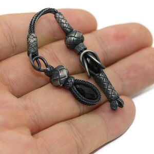 925 Silver Tassel for Tasbeeh, Prayer Beads, Black Tassels, Making tasbeeh, Misbaha, Tasbih tassel, Tasbeeh tassel, islamic Rosaries, TS25 image 4