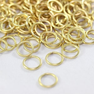 1x 9 mm (18 Gaug) Matt Gold Plated Jump Rings, Tiny Jump Ring Connector, Gold Plated Connectors, Gold Plated Findings, Jumprings, JMPG