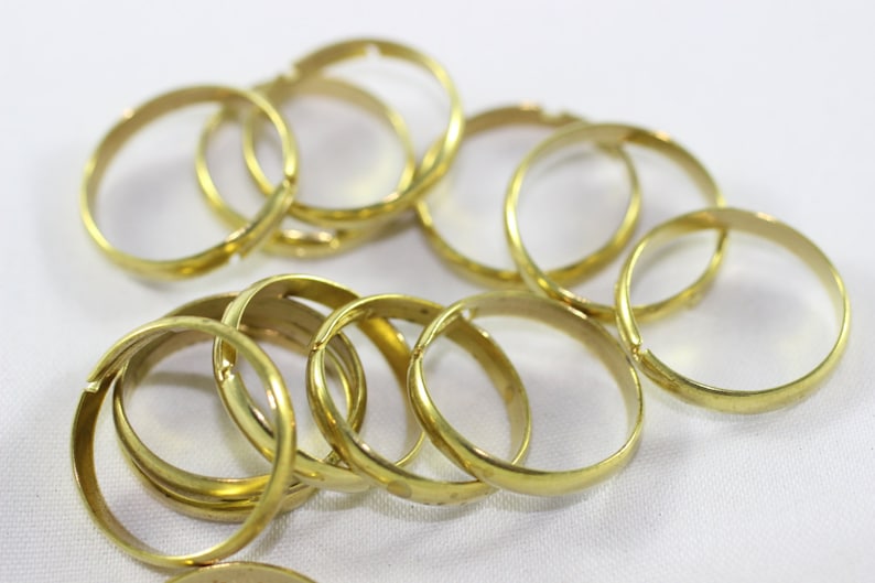 Raw Brass Ring Blanks Metal Adjustable Ring Blanks Ring Etsy