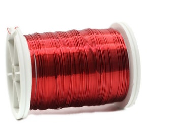 Red Wire 28 Gauge (0.3 mm) 52 Yard 48 meters, Wire Wrapping, Craft Wire, 52 Yard Artisan Wires, WRRI