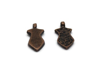 19 x 9 mm Encantos Nalayn de cobre antiguo, Colgantes Mini Nalain, Encantos Nalain Pak Nalain Shareef, Colgantes de sandalias, qadam shareef