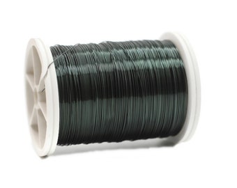 Fil vert foncé 28 jauge (0.3mm) 52 Yard 48 Mètres, Fil artisanal, Emballage de fil, Fil à bijoux, Fils artisanaux de 52 verges, WRRI