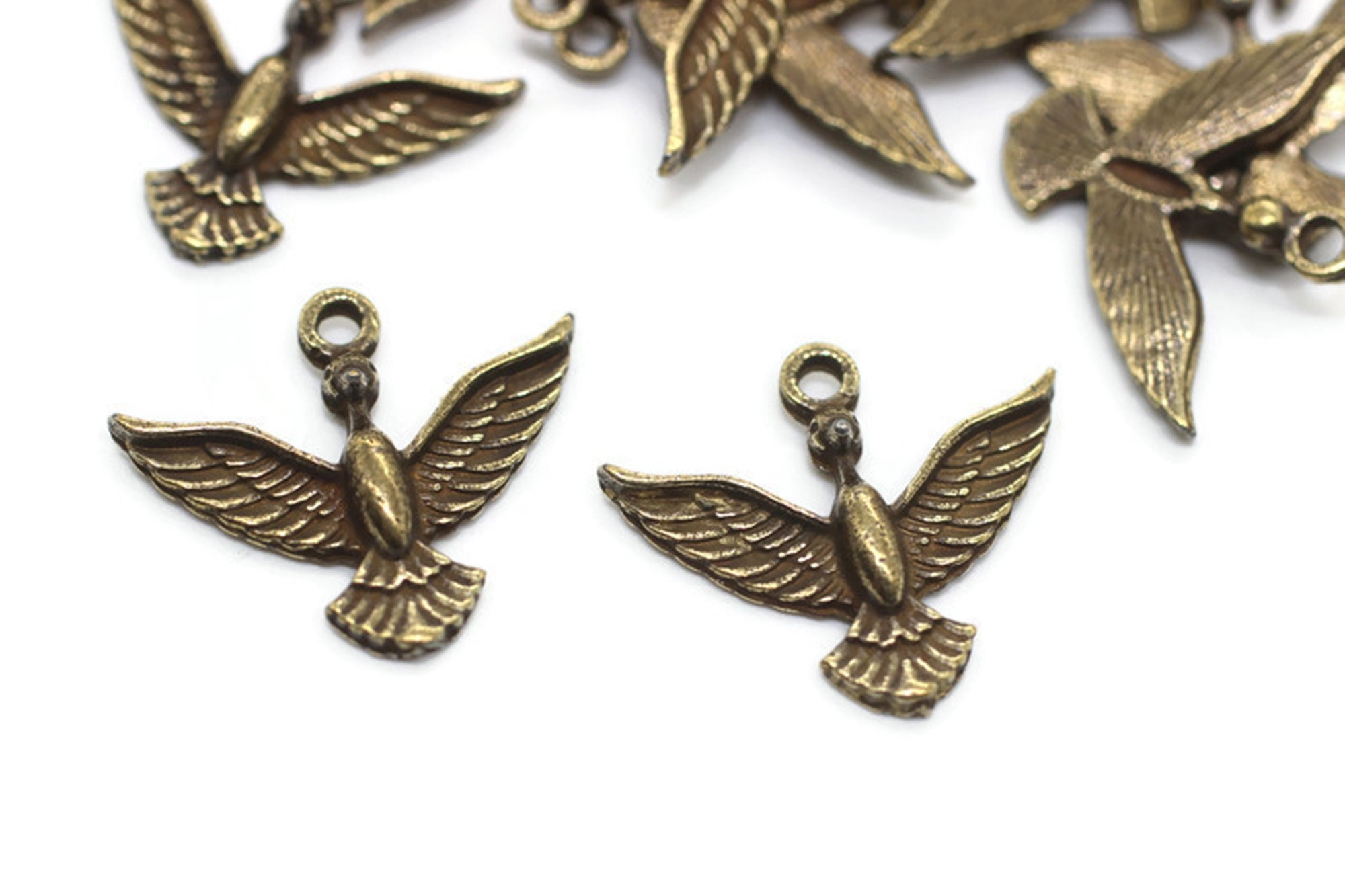 16x19 cm bronce collar colgante de pájaro - Etsy
