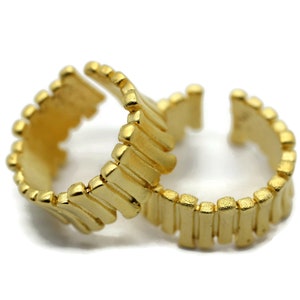 Adjustable Matt Gold Plated Bone Ring | Skull rings | Wicker Rings | Adjustable Brass Ring, Gold ring, Gothic ring SKLL1