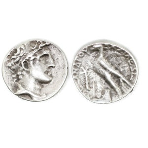 Seleucid King Antiochus III, Historical Antique silver coin, 20 mm Roman Empire artifact, Ancient Greek Rome art coins, Replica coins, HST