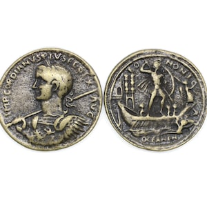 Ancient Roman Emperor Coins Replica Antique Bronze coins, 32 mm Roman Empire artifact, Ancient Greek Rome art Legionary coins, HST