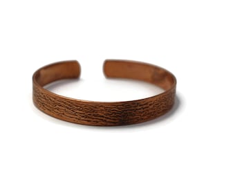 10mm Textured Pure Copper Bracelet, Adjustable Cuff, Copper Bracelet, Unisex Bangle, Arthritis bracelet, Copper Jewelry, Healing Bangle
