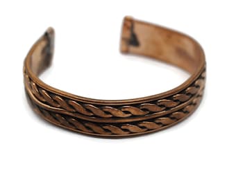 Pure Copper Spiral Thick Bracelet, Hammered Copper Bracelet, Unisex Bangle,  Copper Bracelet, Copper Cuff Bracelet, Arthritis bracelet