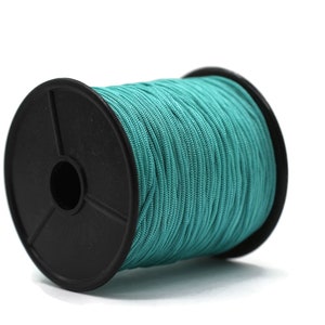1.1 MM Chinese Knot Turquoise Nylon Cord, 92 Yards Macrame Bracelet Cording, Shamballa Beading Kumihimo String, Braided Shade Lift Cord TN