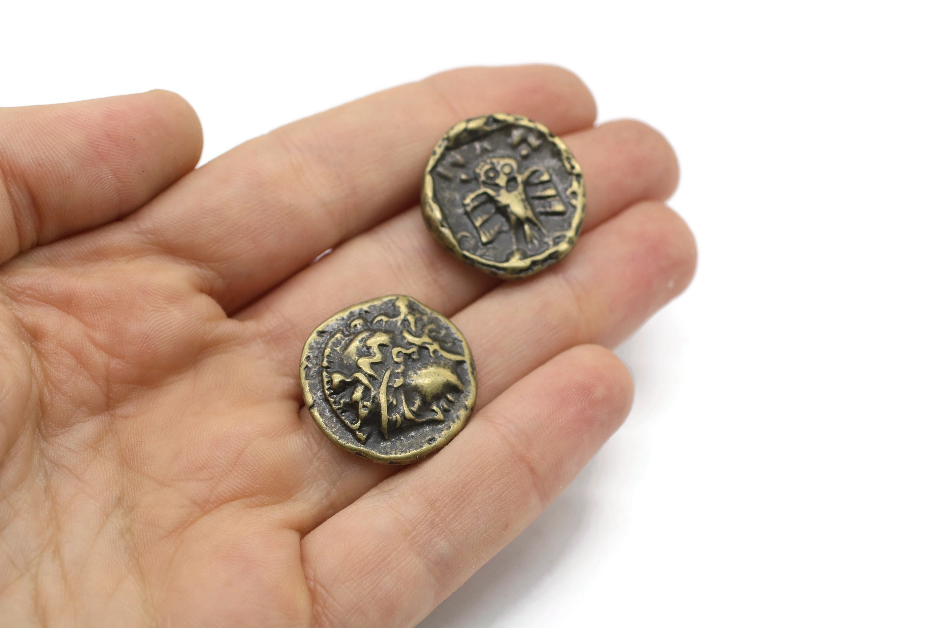 Greek obol coin - Etsy 日本