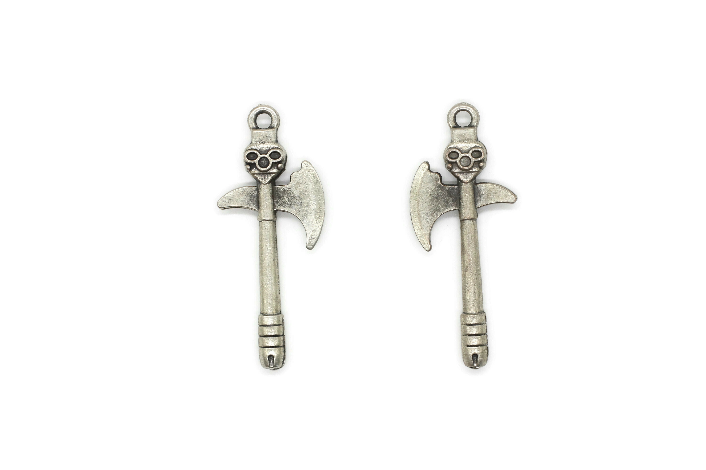 Antique Silver Plated Axe Charm Tool Charm Silver Charm Etsy