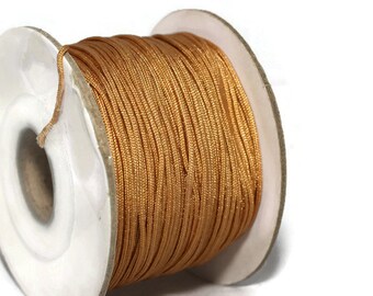 50 m / 55 yard 0.6 mm Nylon Chinese Knotting Cord, Sandy Brown Shamballa Macrame, Jewelry Supplies, 0.6mm Cord, Bracelet Making