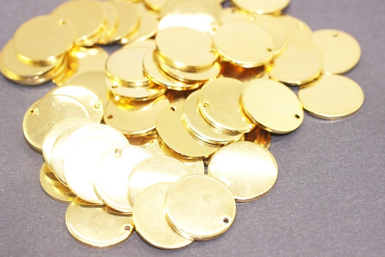 1.4x16mm Gold Plated Disc Gold Plated Disc Round Stamping Etsy