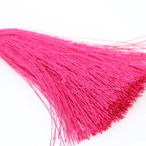 Borlas rosas de 70 mm, borlas sedosas de primera calidad, borlas de hilo, borlas de alta calidad, fabricación de joyas, borlas de collar, borlas de pendiente