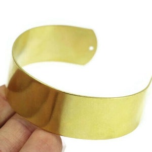 Handmade Wide 20 mm Raw Brass Cuff Bracelet Bangle, Bracelet Blank, Handmade Cuff Bracelet, making bracelet, BRER