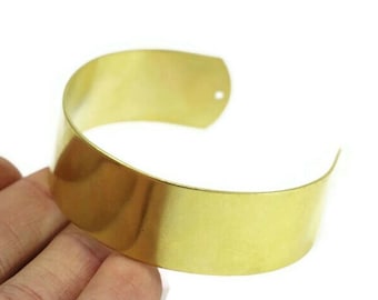 Handmade Wide 20 mm Raw Brass Cuff Bracelet Bangle, Bracelet Blank, Handmade Cuff Bracelet, making bracelet, BRER