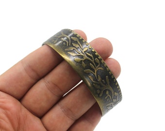 19 mm Messing Armband, Verstellbarer Armreif, Bronze Over Brass Armreif, Messing Armband, Arthritis Armband, Messing Armband