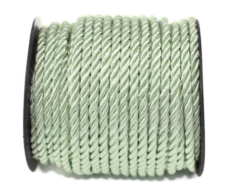 Mint Green Rayon Rope 4 Mm Green Cord Twisted Braid Cords - Etsy