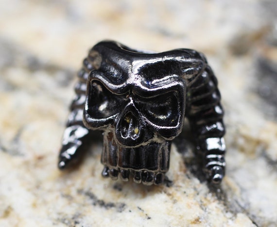 Gunmetal Paracord Knife Lanyard Bead, 15 mm Skull Lanyard Bead, Knife  Paracord Lanyard, Paracord Accessories, paracord beads