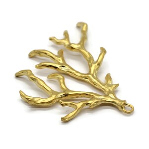 Collier Pendentif Branche D'arbre Doré Maison Scotch - Longueur 46-50 Cm - Occasion