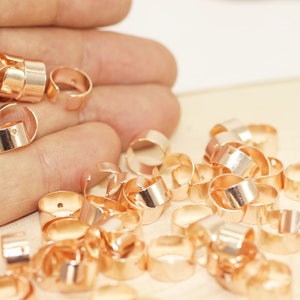 Rose Gold Plated Ear Cuffs, Unplated, with hole 10mm No Piercing Ear Cuff, Ear Wrap, Ear Rings, Cartilage Earring, Earrings, Ear Cuff, ECUF