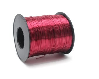 1460 Feet Claret Red Wire, Jewelry Wire, Dead Soft Artisan Wire Wrap 26 Gauge (0.4 mm), Non Tarnish Wire Coil and Spool WRRI