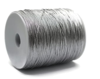 0.8MM Chinese Knot Silver Nylon Cord, 500 Yards Spool sewing thread , Shamballa Beading Kumihimo String, Braided Shade Lift Cord TN