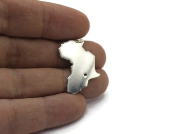 Africa Necklace 925 Sterling Silver Charm | Personalized Gift | Dainty Necklace | Birthday gift | Africa Map Necklace | African Gifts