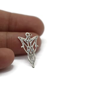 Abendstern 925 Sterling Silber Charm Anhänger | Personalisiertes Geschenk Zierliche Halskette | Minimalist Halskette |Origami Halskette | Elfen Halskette Anhänger