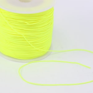 100 m / 110 yard 0.6 mm Knotting Cord - Neon Yellow Beading Cord-Nylon Cord-Shamballa Macrame-Chinese Knotting Cord - Jewelry Supplies-CNM11