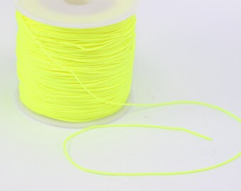 100 m / 110 yard 0.6 mm Knotting Cord - Neon Yellow Beading Cord-Nylon Cord-Shamballa Macrame-Chinese Knotting Cord - Jewelry Supplies-CNM11