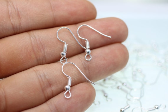 925 Sterling Silver Earring Hooks 12pcs Earring Findings Kits with Earring Backs Fish Hook Earrings for Jewelry Making DIY Earrings Supplies (12pcs