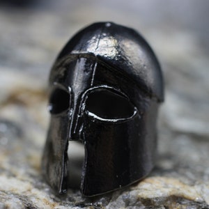 Gunmetal Roman Helmet Paracord Knife Lanyard Bead, 24 mm Lanyard Bead, Knife Paracord Lanyard, Paracord Accessories, 550 paracord, MPRC
