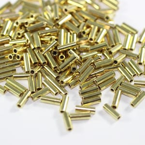 Large Gold Bubble Tube Bead, Barrel Bead, Bead Spacer, Gold Tube Beads –  LylaSupplies