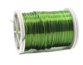 Fil vert clair 22 jauge (0,6 mm) 13 yard 12 mètres, fil artisanal, emballage de fil, fil de bijouterie, fils artisanaux de 13 verges, WRRI