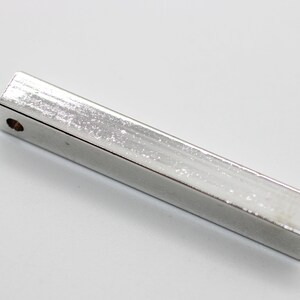 5x35mm Rhodium Bar, Necklace Bar, Long Square Bar, Pendant Bar, Stamping Blanks, Bar Tags, Name Bar, Personalized Jewelry, dog tag, RBPB