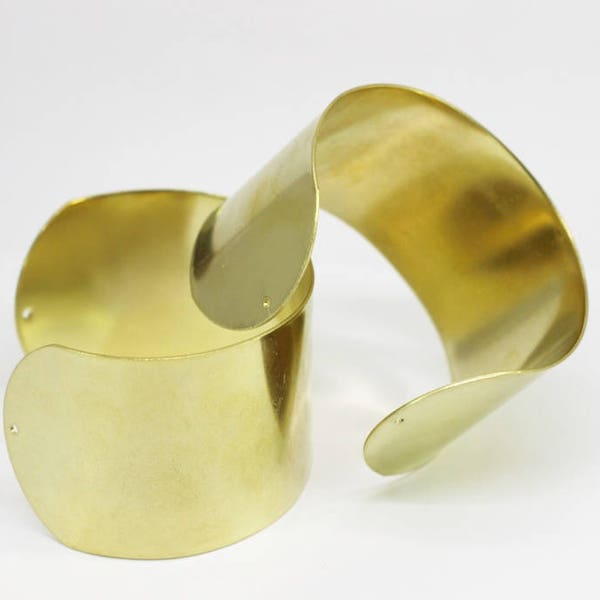 Handmade Wide 40 mm Raw Brass Cuff Bracelet Bangle, 40 mm Bracelet Blank, Cuff Bracelet, Handmade Cuff Bracelet Bangle, BRER