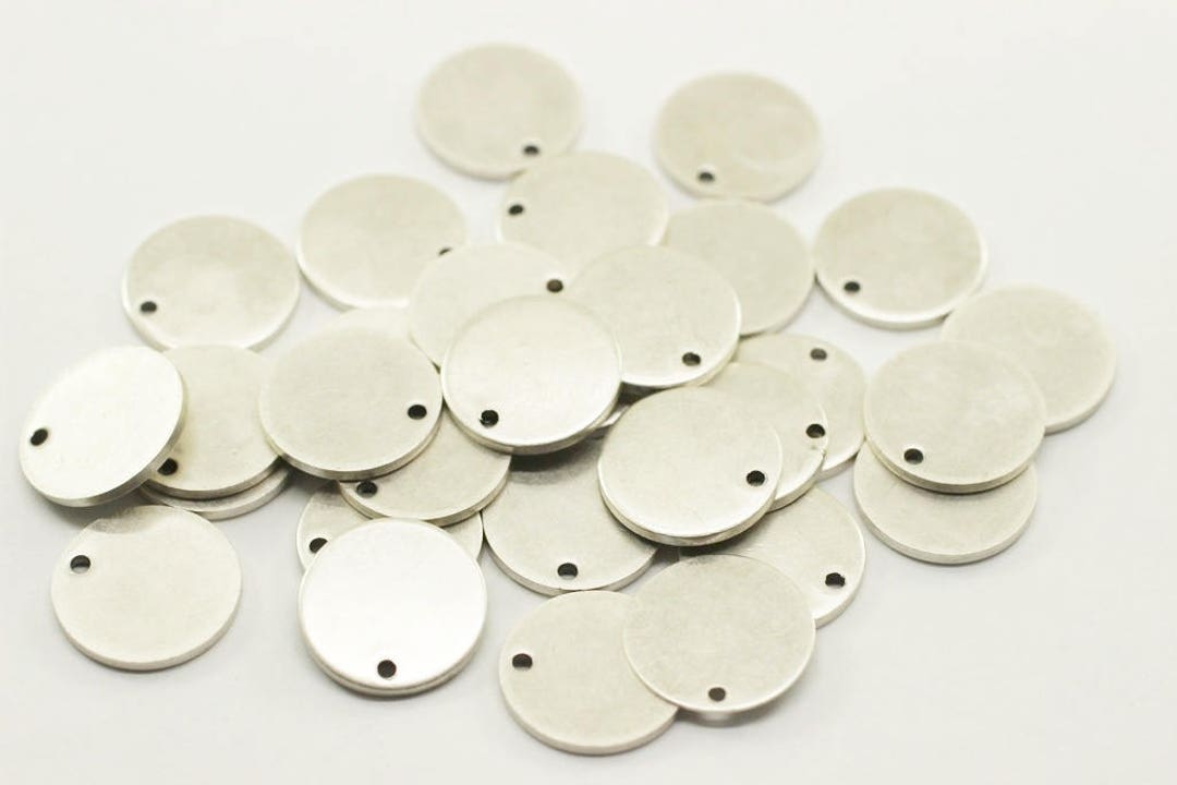 1.4x16mm Matt Silver Disc, Solid Brass Disc, Round Stamping Discs ...
